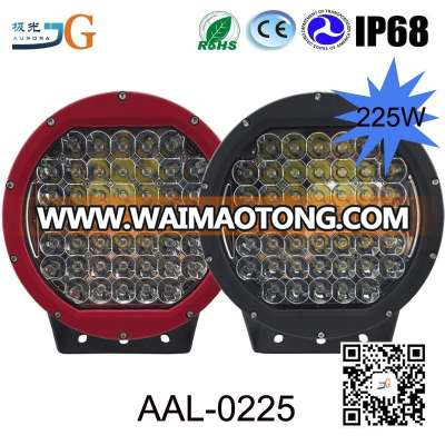 New 10'' 225w led driving light round 4x4 , auto parts 225w led driving light, spot flood 225w led work light boat